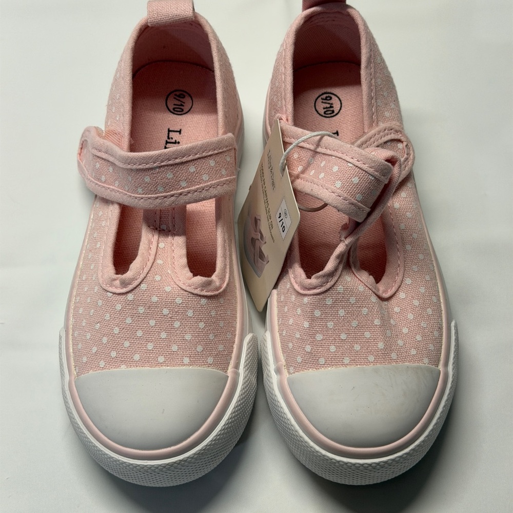 Lily & Dan Girls Pink Polka Dot Sneakers